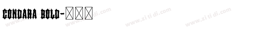 condara bold字体转换